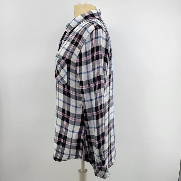 Rails Hunter Long Sleeve Button Down Plaid Flannel Shirt Size Small - Picture 7 of 16